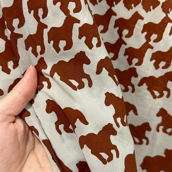 Milk & Thistle silk tunic unique horse print dress - Picture 5 of 5